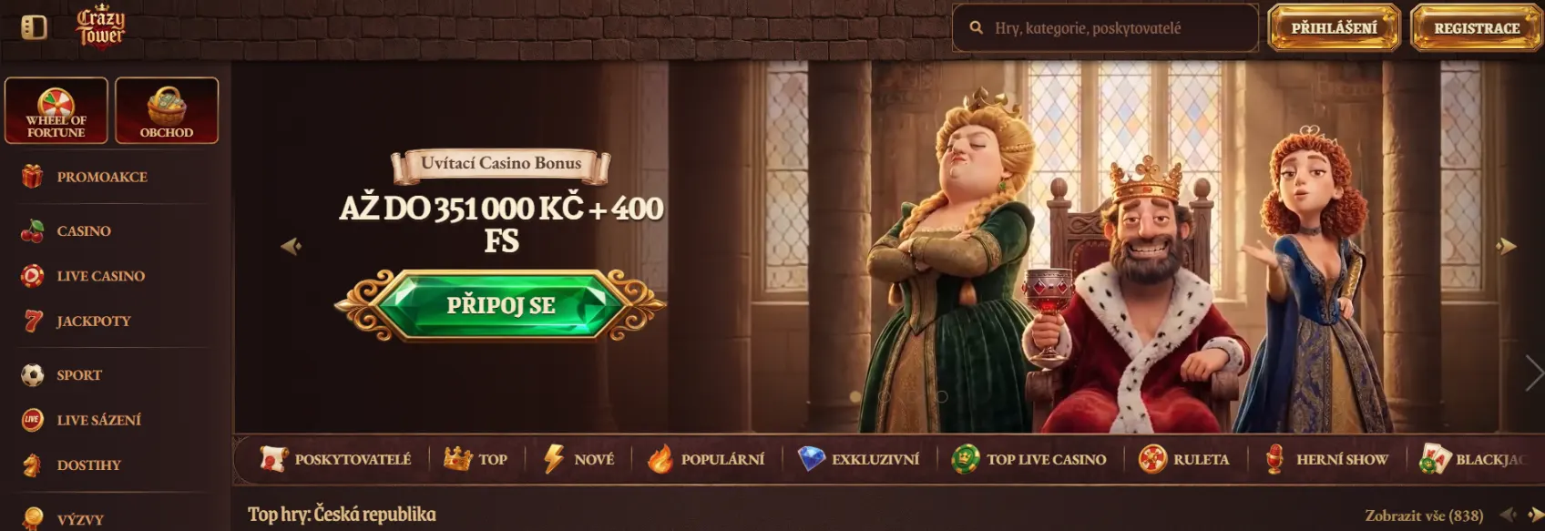 Crazytower Casino Screen